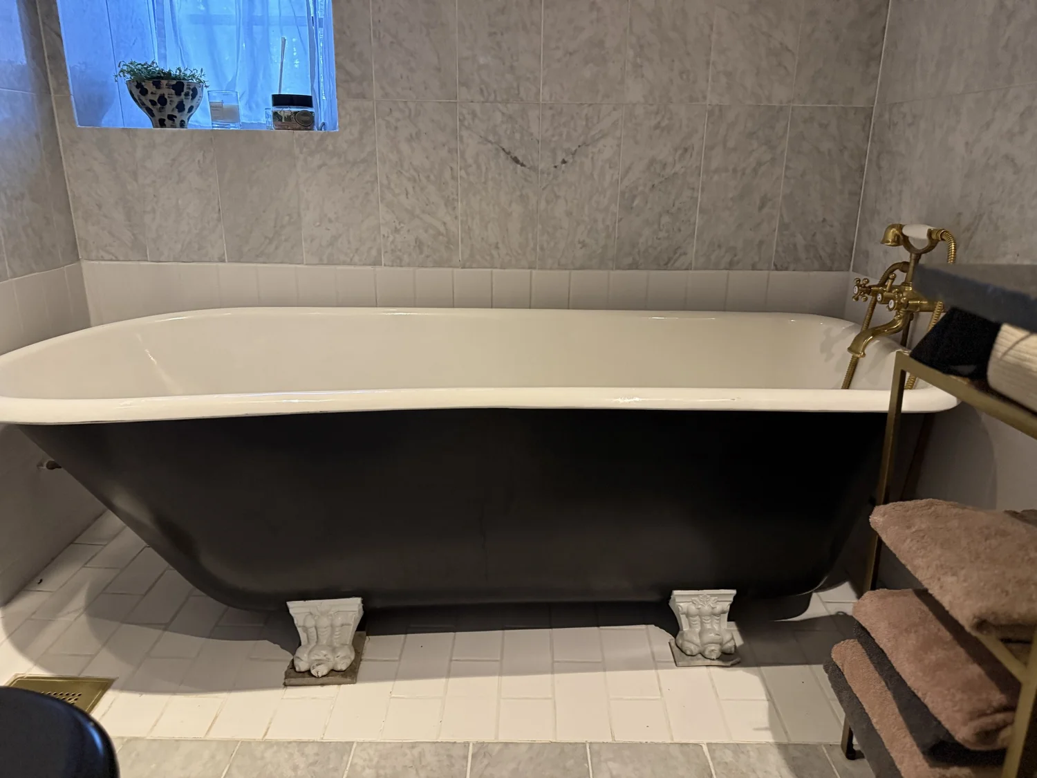 Badrummet med fristaende badkar